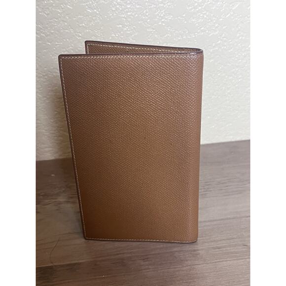 Hermès Leather Notebook Cover – Camel Color – Very Good Condition - Picture 3 of 4
